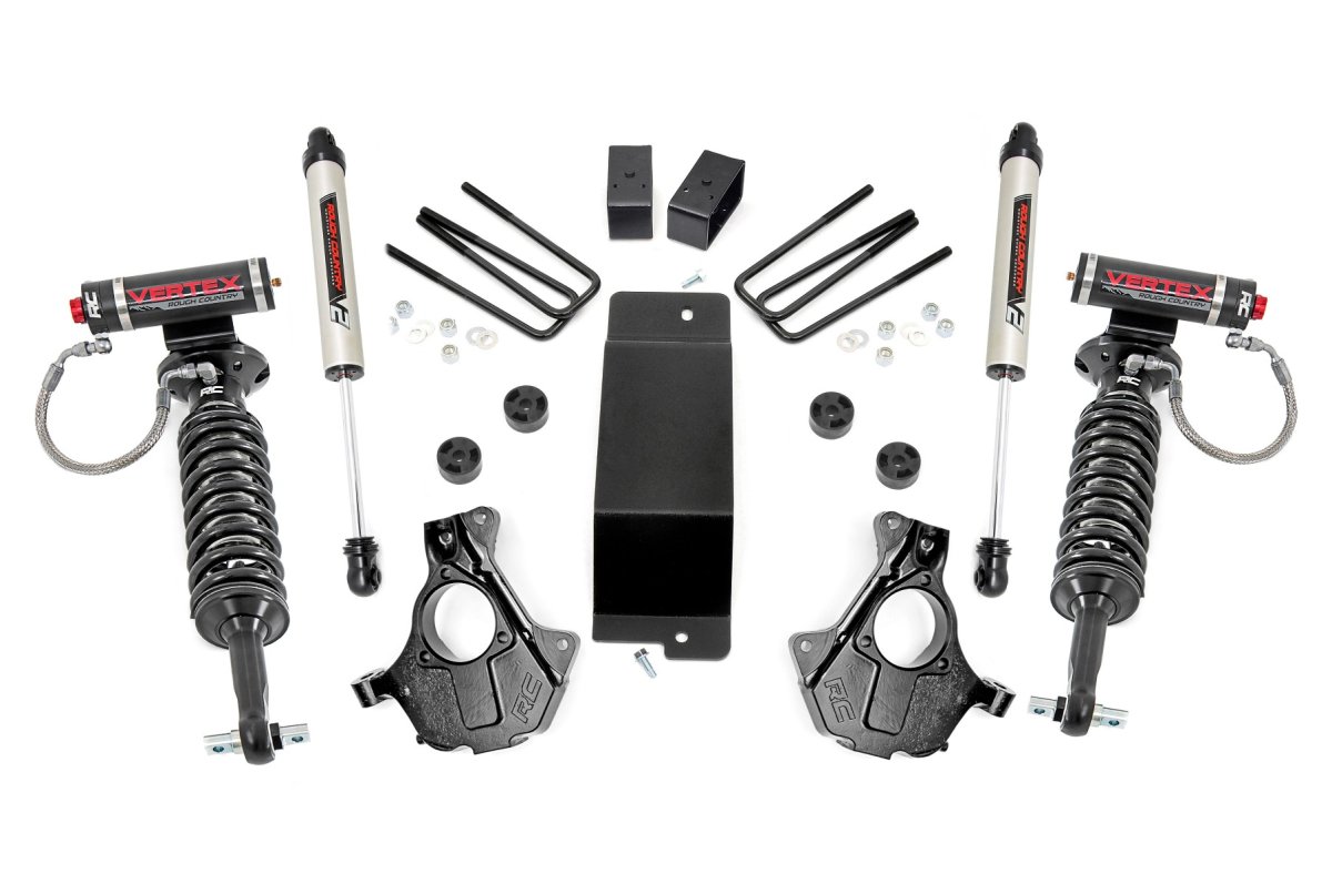 GMC Sierra 1500 Suspension Lift Kit - Front + Rear - Rough Country - Vertex/V2 - '07-'13